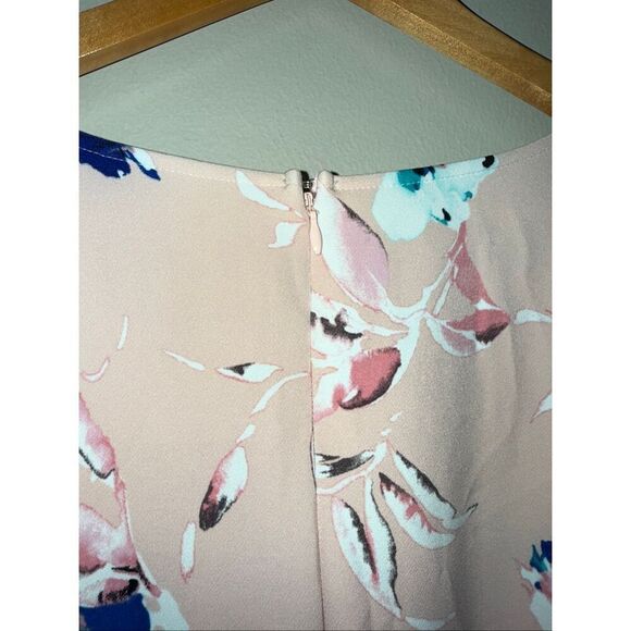 Lane Bryant Size 18 Lena High Low Dress Pastel Pink Blue Floral Modest Feminine - Picture 12 of 15